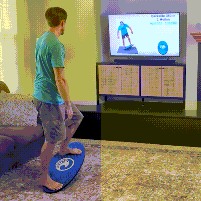 Wakesurf Balance Board Training System by Lakesurf mobile app includes interactive tutorials led by Sean Silveira. 