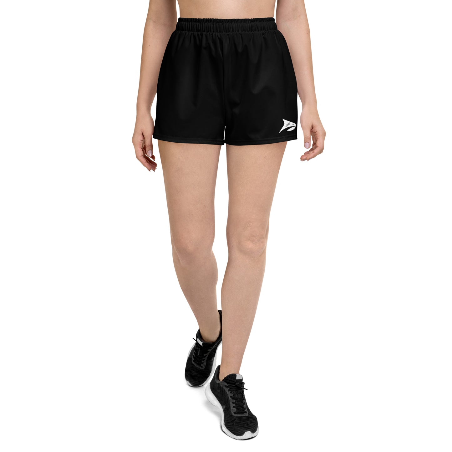 LEGACY Women's Athletic Shorts - Black | White Shark